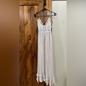 NWT Free People Adella Maxi Slip Dress (stardust)